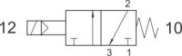 3/2 solenoidový ventil, G1 / 4, NC EX 01VS03NC03