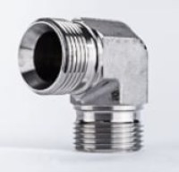 Hydraulické koleno ZZ, válcový závit, nerez 1.4571 (316 TI), max 350 bar, (DIN 17440) od -60 do + 400 °C