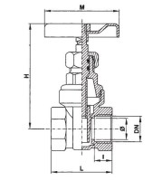 Šoupátko G 2" FORCE mosaz 16 bar max 120 °C 2361R409