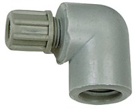 Točená kolenová vsuvka, válcový vnitřní závit G, tlak 10 bar, polyamid PA