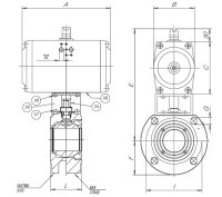Vč.ul. příruba MOON DN40 F AISI 304, pneumatický DA D81AA60800