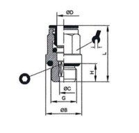 Vsuvka přímá G1 / 8 s, pro hadici 10, MN, FKM 845.018-10