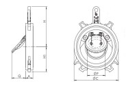 Zpětný ventil otočný DN250 PN25 uhlíková ocel / NBR BLZZK 250 CS / N
